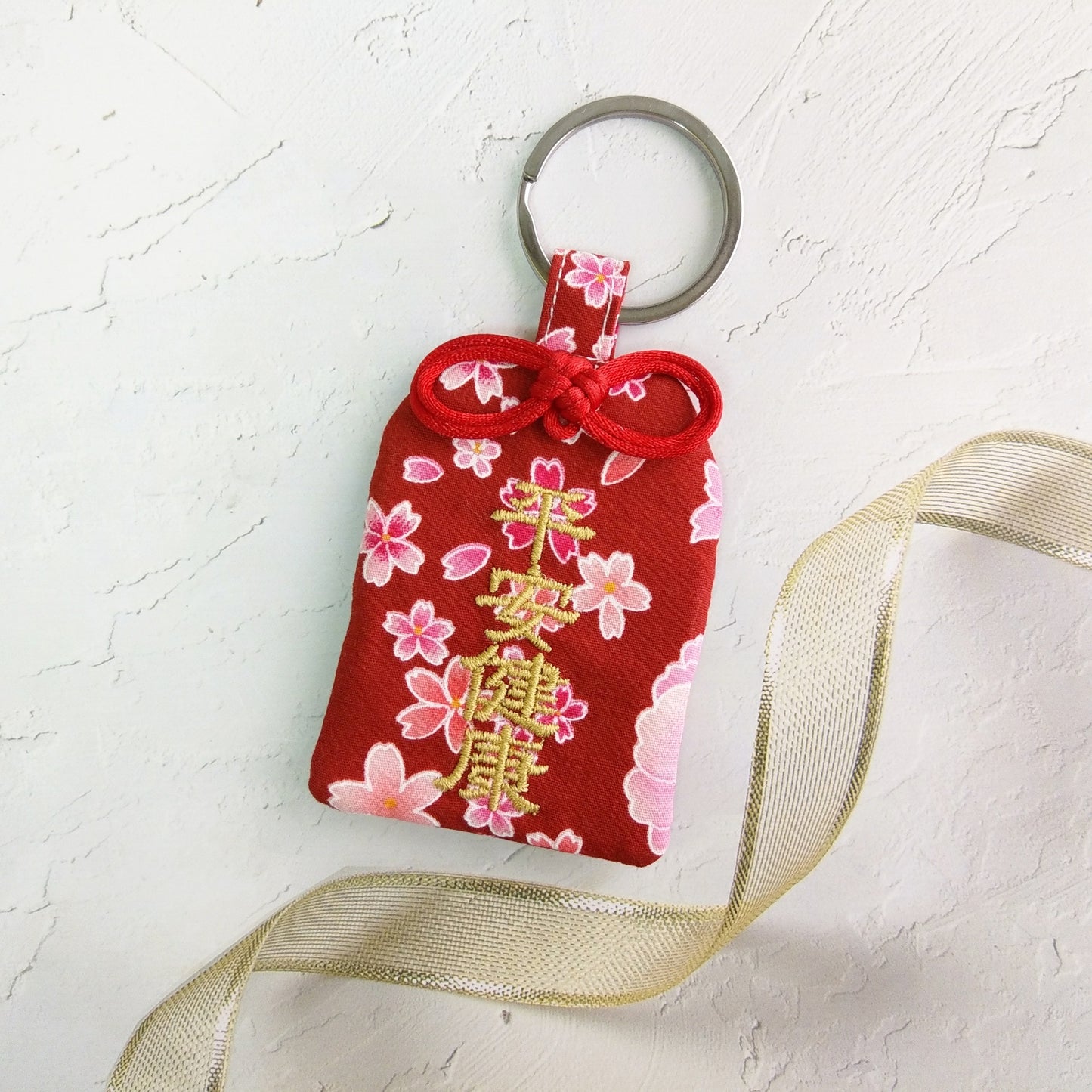 【可客製祝福】小小櫻花。御守款平安符袋 (可繡名字)