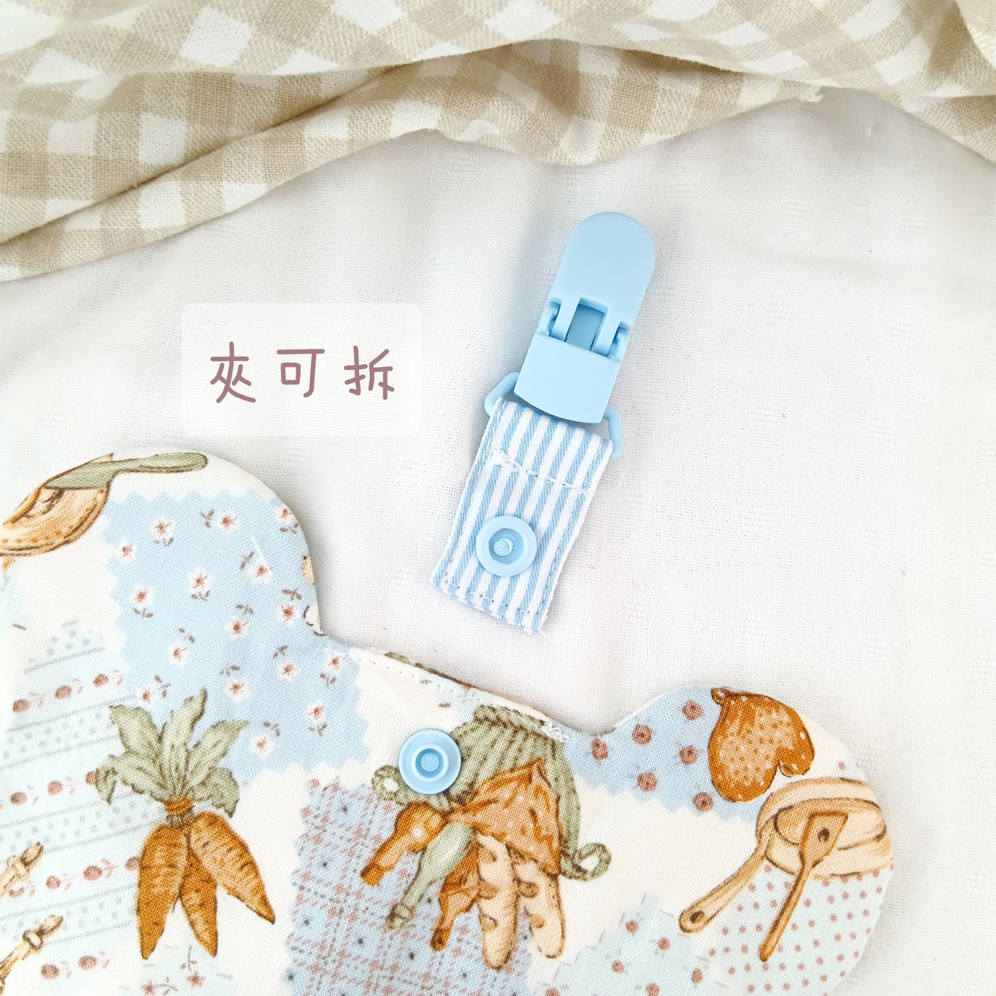貓咪愛把噗-2色可選。雙面純棉手帕 / 附夾手帕  (可繡名字)