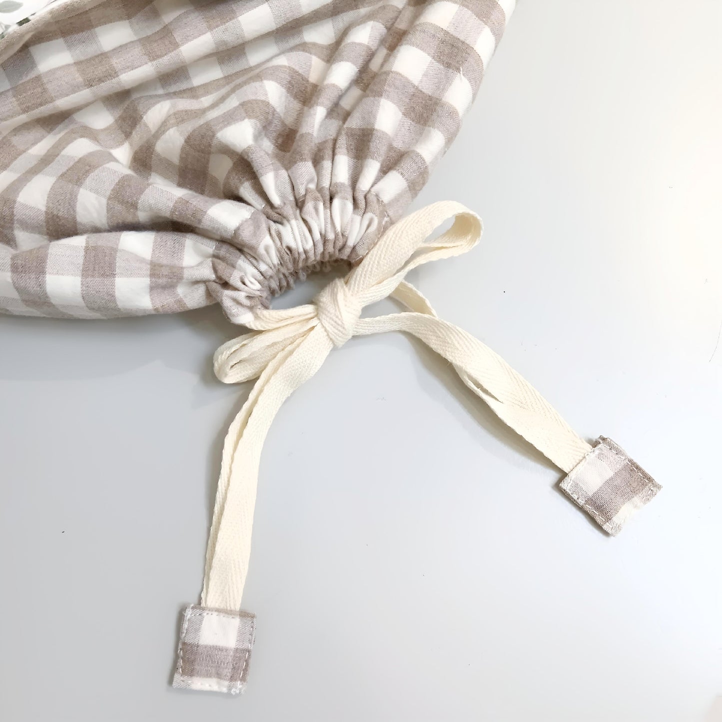 附姓名吊牌。花草動物。幼兒園小學適用 可機洗束口便當袋 餐袋