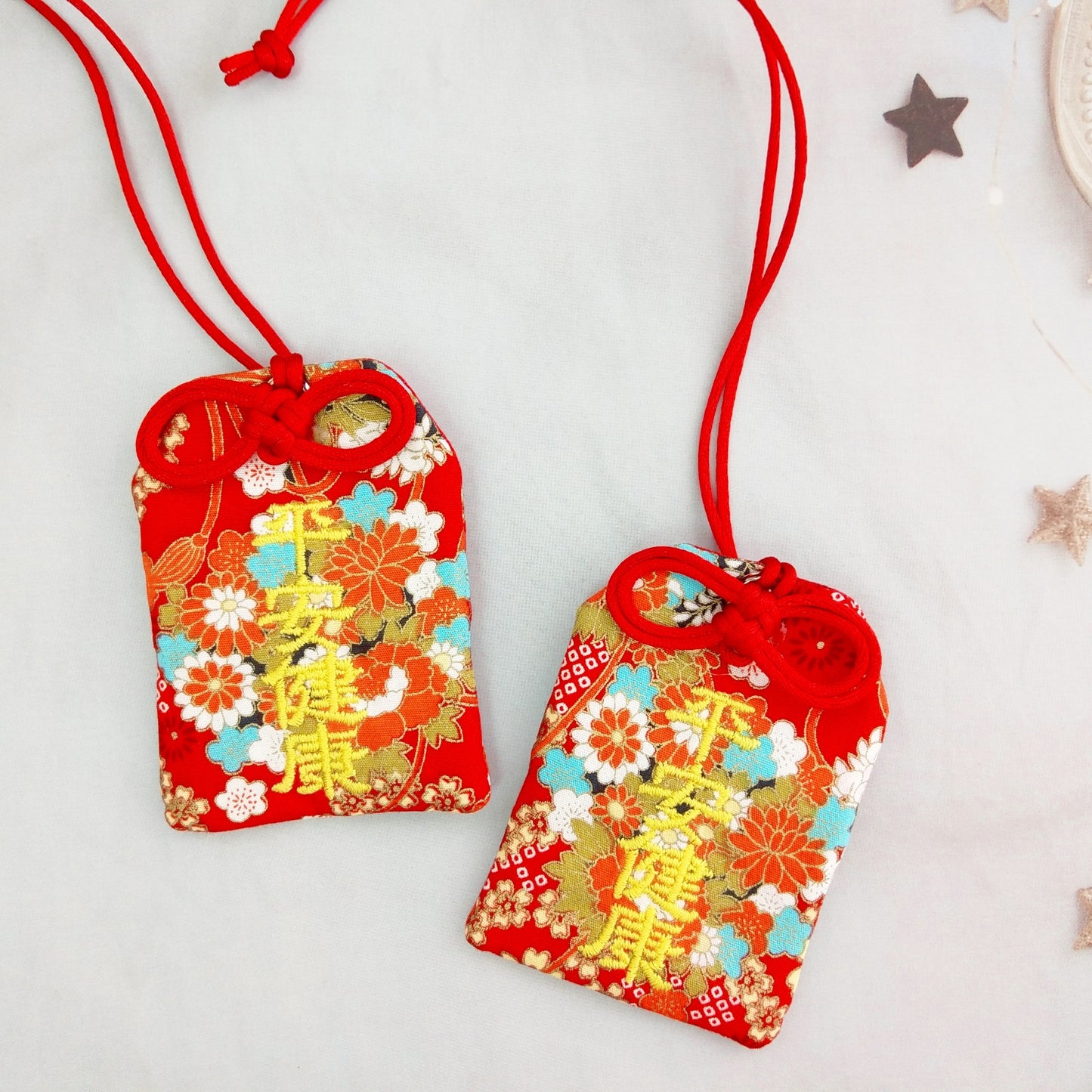 【可客製祝福】花開富貴。御守款平安符袋 (可繡名字)