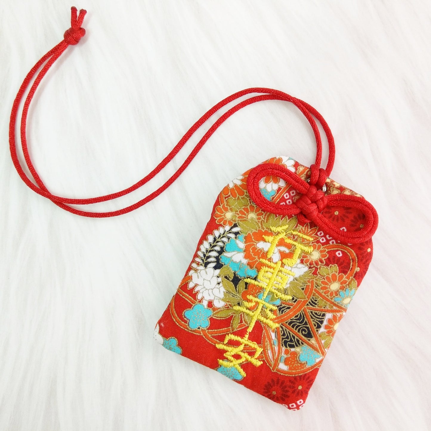 【可客製祝福】花開富貴。御守款平安符袋 (可繡名字)